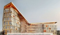 The city authorities have issued a permit for the construction of Yandex's headquarters. Its walls will be made of glass and titanium panels.